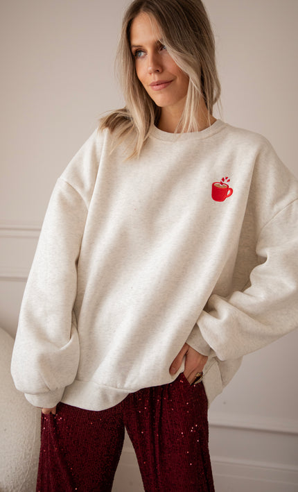 Simplicity Cup Of Christmas Soft Grey - Sweater