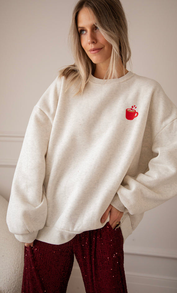 Simplicity Cup Of Christmas Soft Grey - Sweater