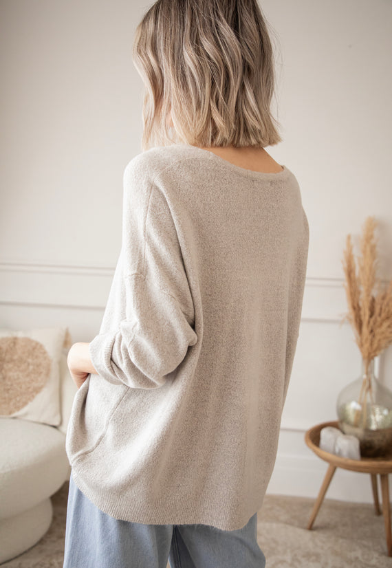 Comfy Billie Beige - Sweater