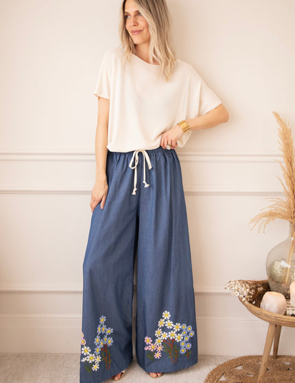 Bloom Below Dark Blue - Pants