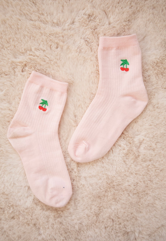 Lotty Cherry Baby Pink - Sokken