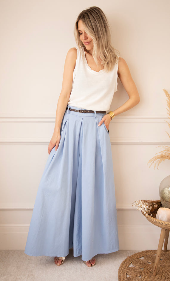 Marlene Palazzo Soft Blue - Broek