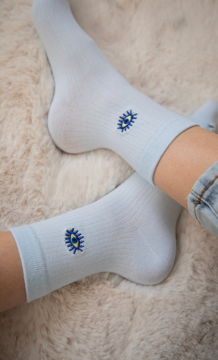 Lotty Eye Baby Blue - Socks