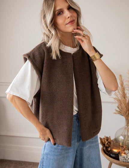 Hug Me Softly Brown - Vest/Jacket