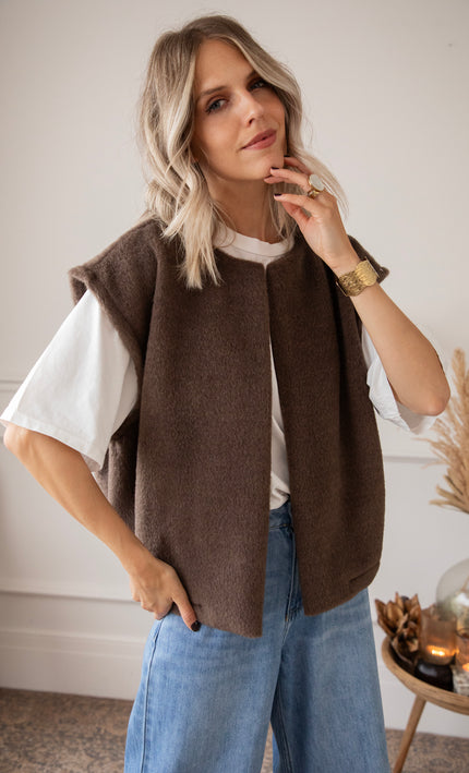 Hug Me Softly Brown - Vest/Jacket