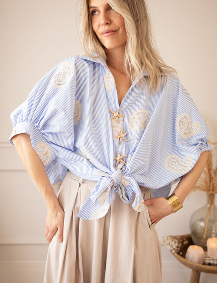 Starfish Stripes Blue - Blouse