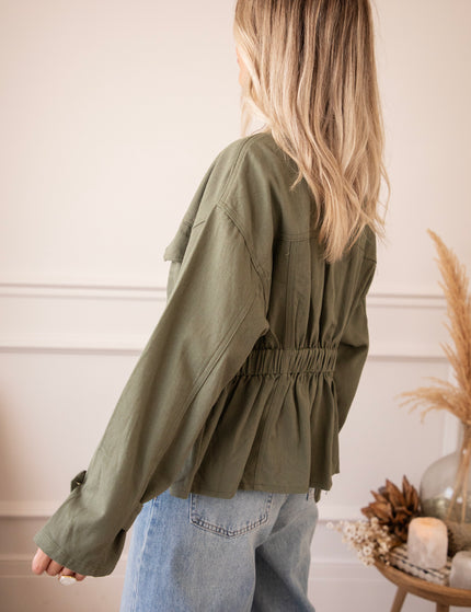 Gathered Grace Kaki - Jacket