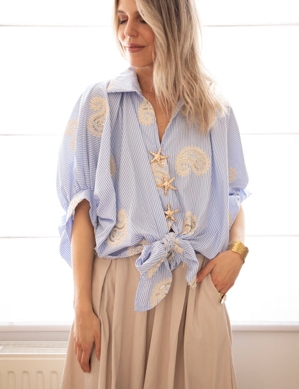 Starfish Stripes Blue - Blouse