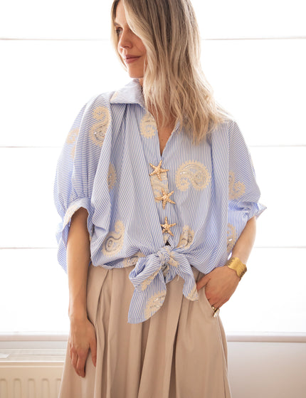 Starfish Stripes Blue - Blouse