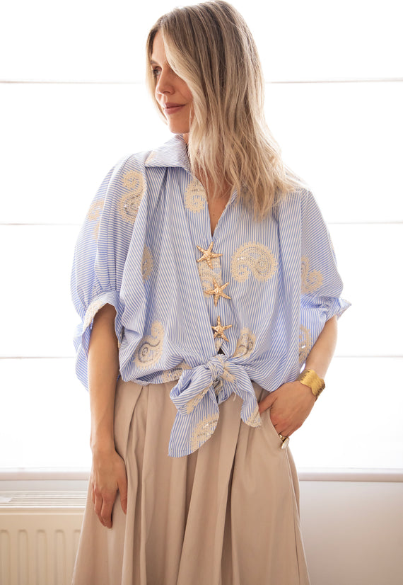 Starfish Stripes Blue - Blouse