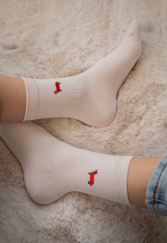 Lotty Teckel Soft Pink - Sokken