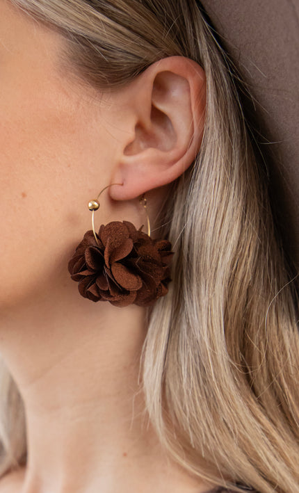 Pretty Punch Brown - Earrings