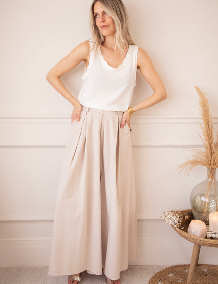 Marlene Palazzo Beige - Broek