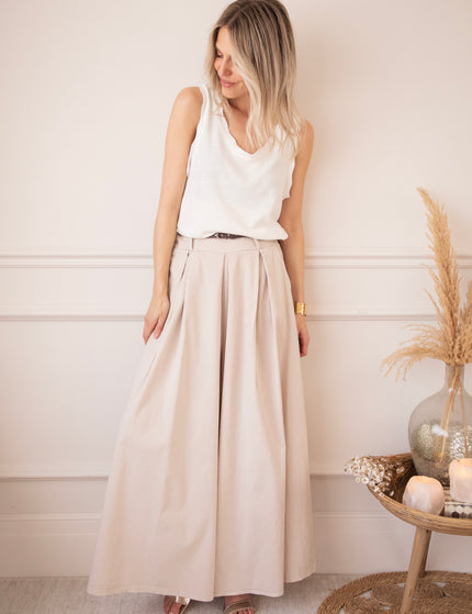 Marlene Palazzo Beige - Broek