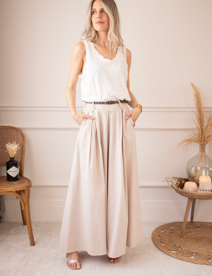Marlene Palazzo Beige - Broek