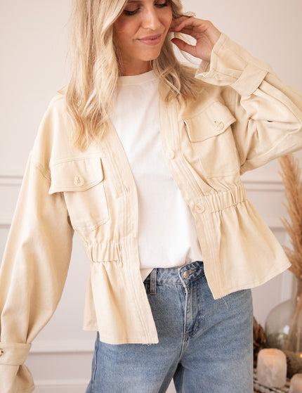 Jacke - Gathered Grace - Beige