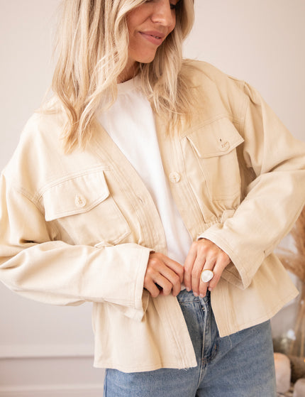 Jacke - Gathered Grace - Beige