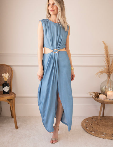 Cut-Out Cassandra Blue - Maxi Dress
