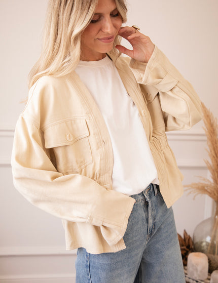 Jacke - Gathered Grace - Beige