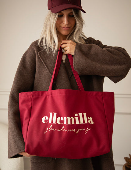 Glow Wherever You Go Bordeaux - Canvas Tas