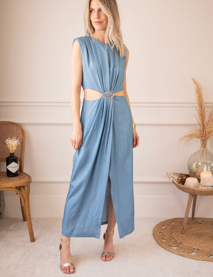 Cut-Out Cassandra Blue - Maxi Dress