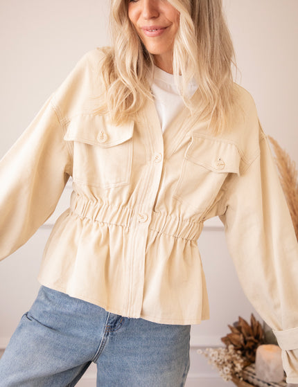 Jacke - Gathered Grace - Beige