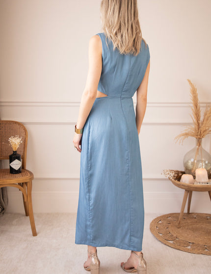 Cut-Out Cassandra Blue - Maxi Dress