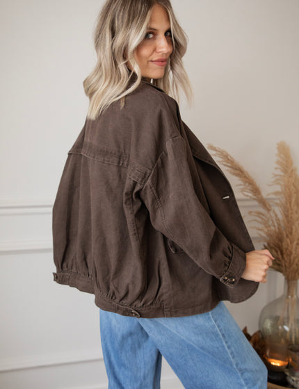 Bomber Blazer Denim Brown - Jacket