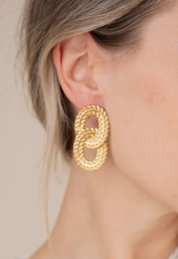Bound Together Gold - Oorbellen
