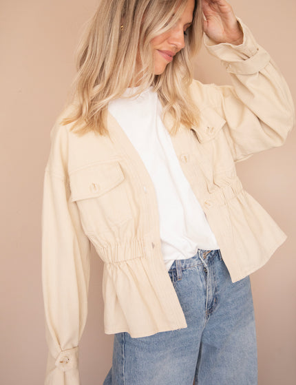 Jacke - Gathered Grace - Beige