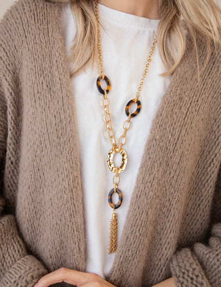 Chain Cherise Gold/Brown - Necklace