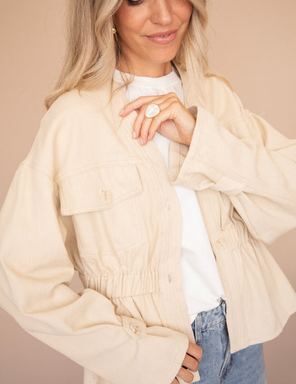Jacke - Gathered Grace - Beige