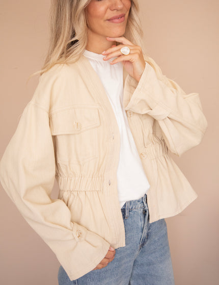 Jacke - Gathered Grace - Beige