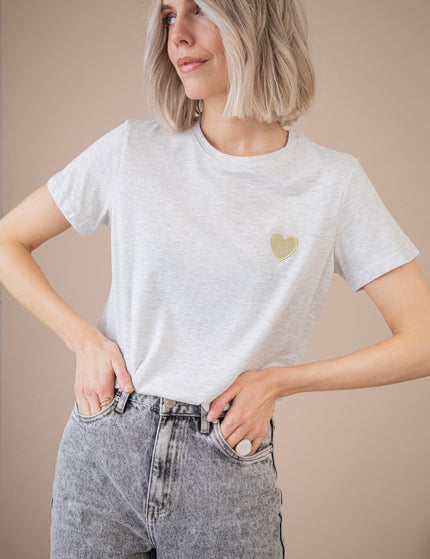 Beating Heart Grey/Gold - T-Shirt