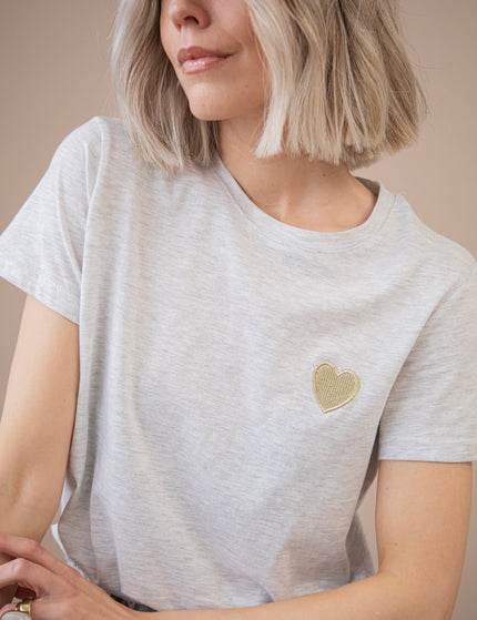 Beating Heart Grey/Gold - T-Shirt