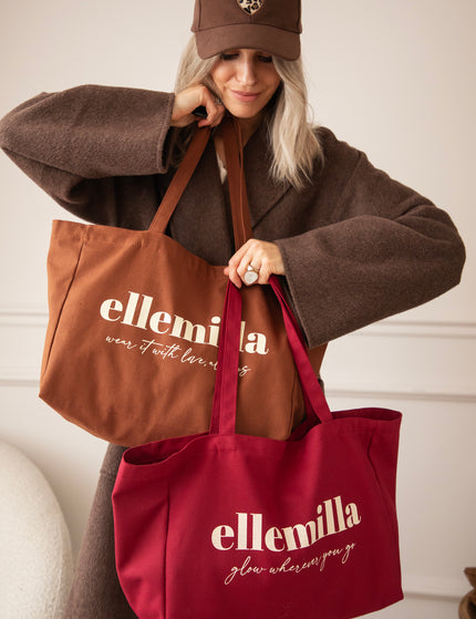 Glow Wherever You Go Bordeaux - Canvas Tas