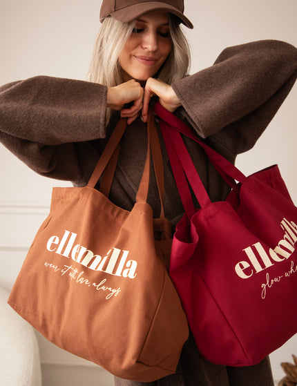 Glow Wherever You Go Bordeaux - Canvas Tas