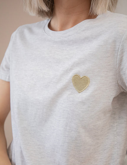 Beating Heart Grey/Gold - T-Shirt