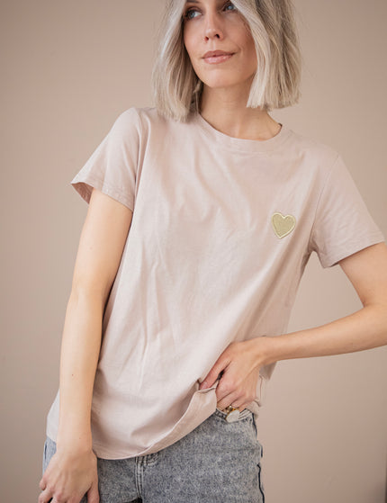 Beating Heart Taupe/Gold - T-Shirt