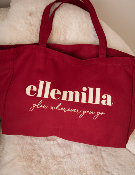 Glow Wherever You Go Bordeaux - Canvas Tas