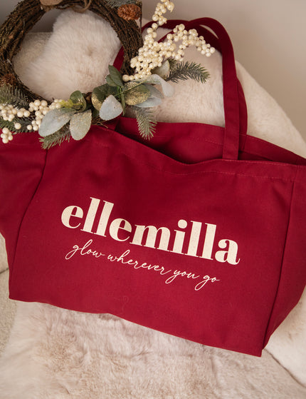 Glow Wherever You Go Bordeaux - Canvas Tas