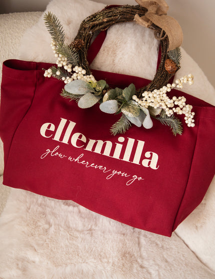 Glow Wherever You Go Bordeaux - Canvas Tas
