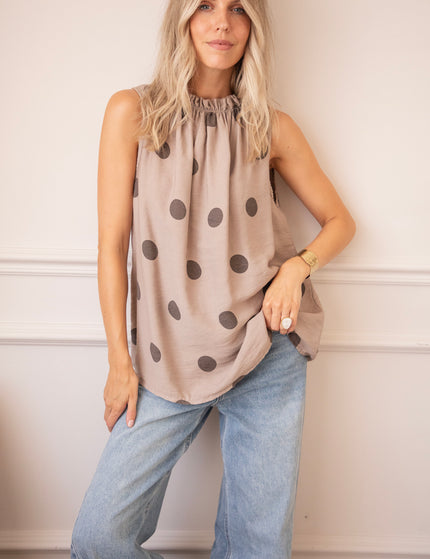 Dots & Daydreams Taupe - Top