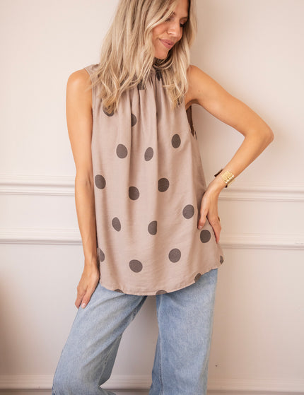 Dots & Daydreams Taupe - Top