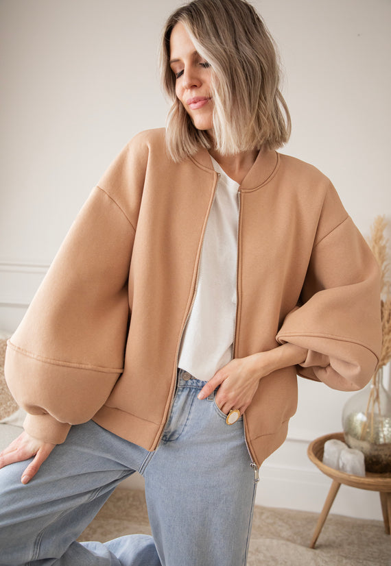 Snuggle Up Camel - Cardigan