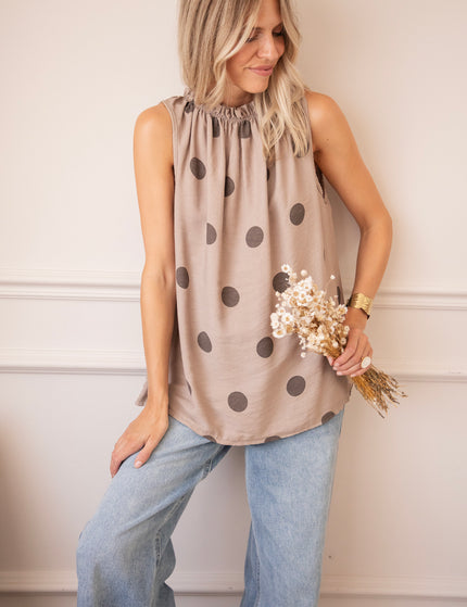 Dots & Daydreams Taupe - Top