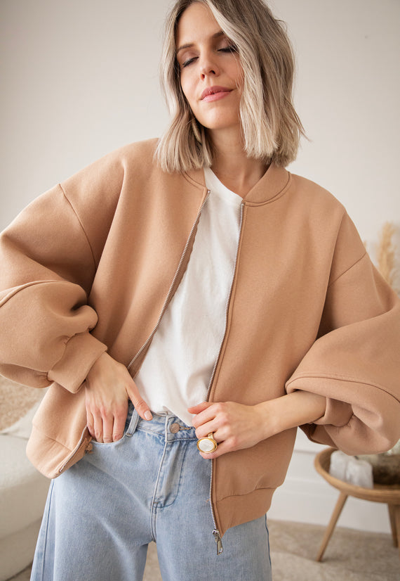 Snuggle Up Camel - Cardigan