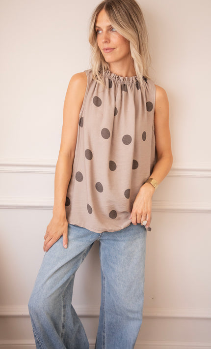 Dots & Daydreams Taupe - Top