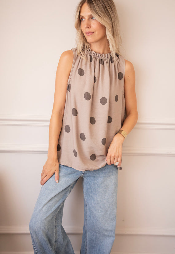 Dots & Daydreams Taupe - Top