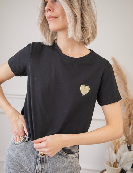 Beating Heart Black/Gold - T-Shirt